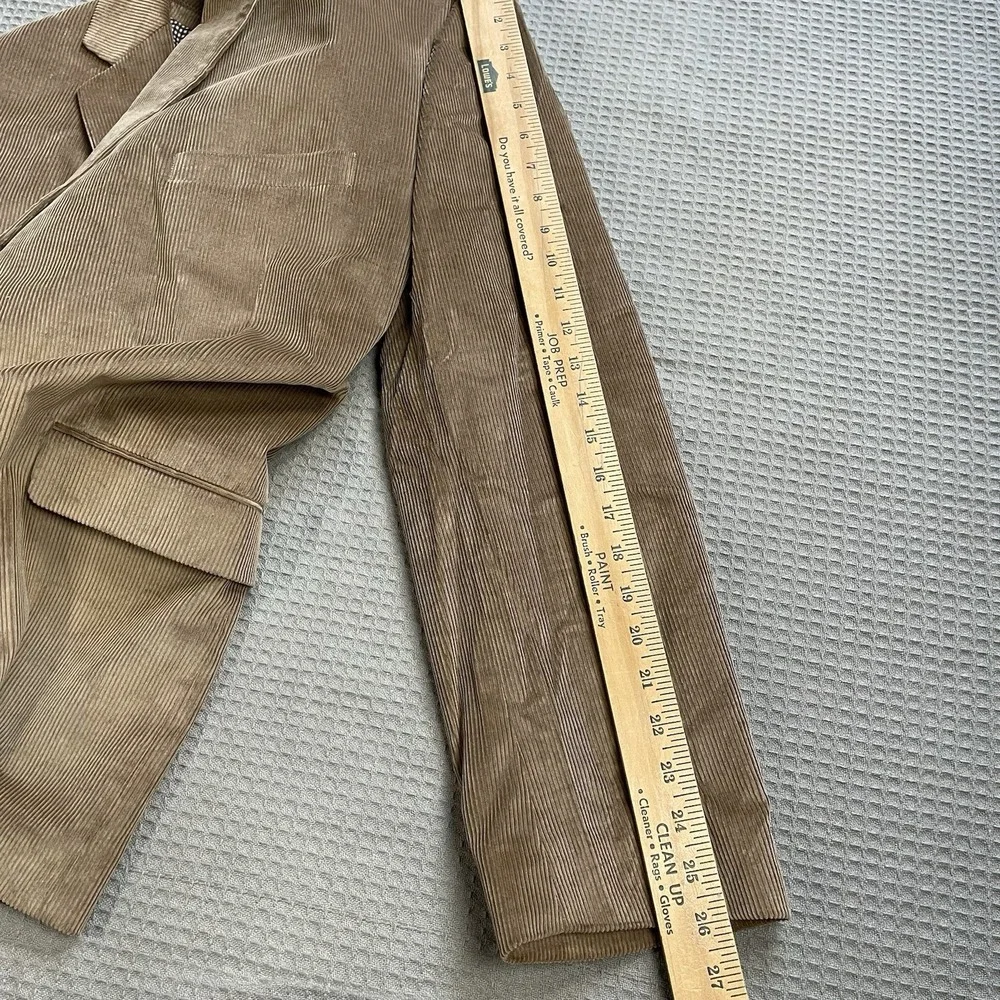 Saddlebred Corduroy Blazer Jacket Sport Coat 56 Reg Mens Light Brown